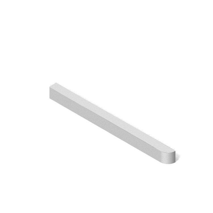 1/2" x 6" flat liner bullnose - short