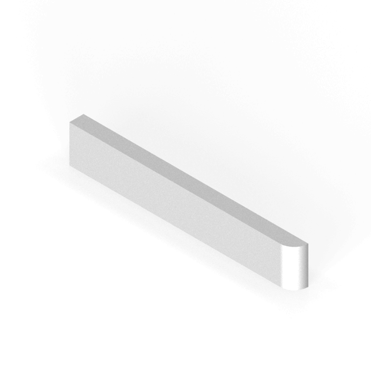 1" x 6" flat liner bullnose - short