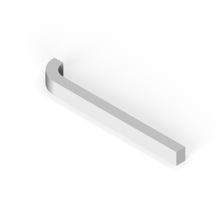 1/2" x 6" radius bullnose - short trim