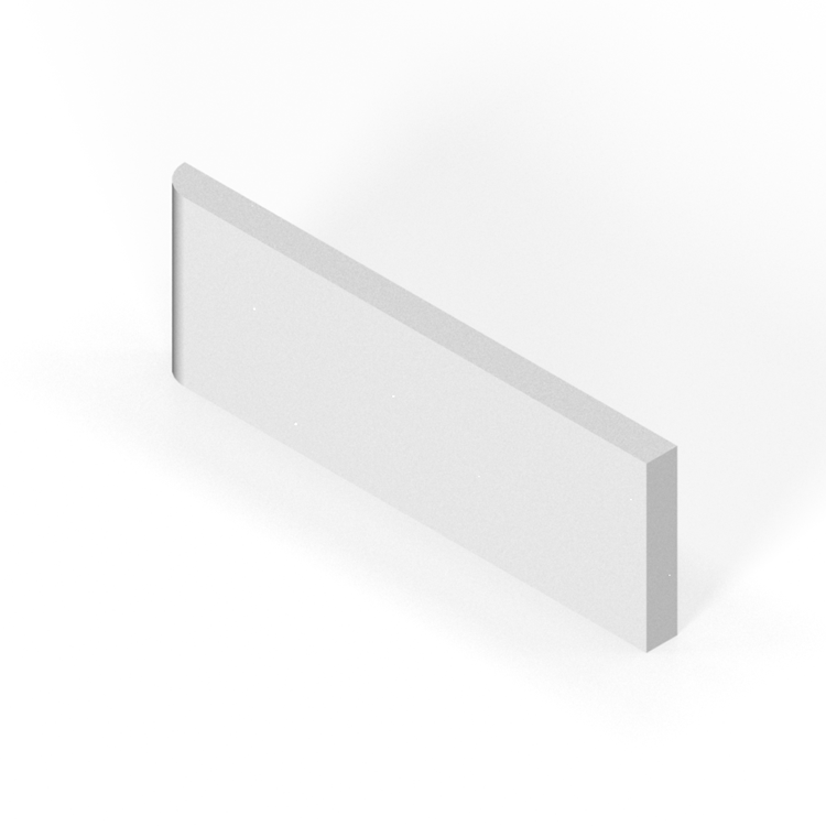 2" x 6" bullnose - short