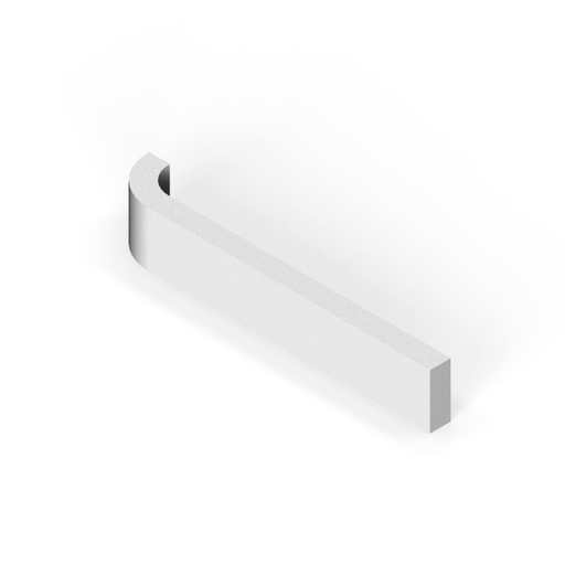 1" x 6" radius bullnose - short trim