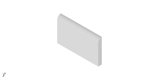 2-1/8" x 4-1/4" surface bullnose - long