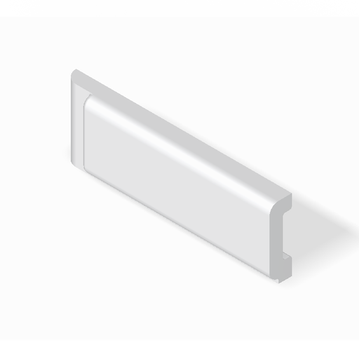 2" x 6" box cap moulding - bullnose end stop - left