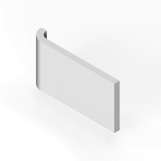 3" x 6" radius bullnose - short trim