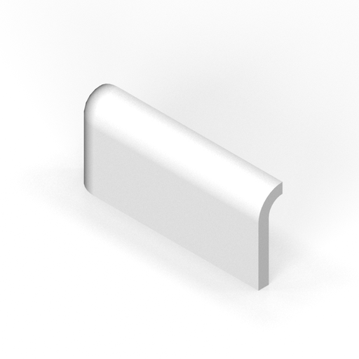 3" x 6" radius down corner - left